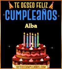 GIF Te deseo Feliz Cumpleaños Alba